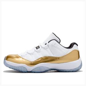 Air Jordan 11 Nike Retro Low Closing Ceremony Zapatillas Hombre Blancas Doradas | JD-961ZE