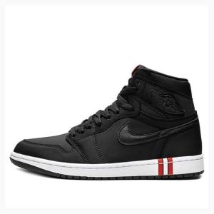 Air Jordan 1 Nike High Retro PSG - Paris Saint Germain Zapatillas Baloncesto Hombre Negras | JD-327IZ