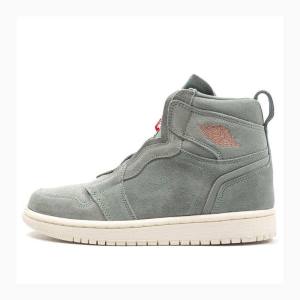 Air Jordan 1 Nike High Zip Mica Zapatillas Baloncesto Mujer Verde | JD-360OJ