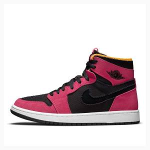 Air Jordan 1 Nike High Zoom Comodidad Fireberry Zapatillas Baloncesto Hombre Moradas Negras | JD-371FU