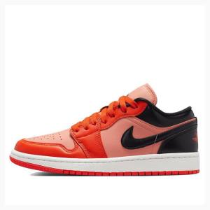 Air Jordan 1 Nike Low SE Crimson Bliss Zapatillas Mujer Rojas Negras | JD-395GN