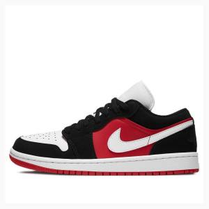 Air Jordan 1 Nike Low Zapatillas Mujer Negras Rojas Blancas | JD-907LY