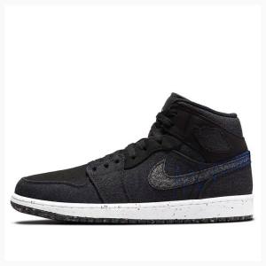 Air Jordan 1 Nike Mid Crater Racer Zapatillas Baloncesto Hombre Negras | JD-435FW