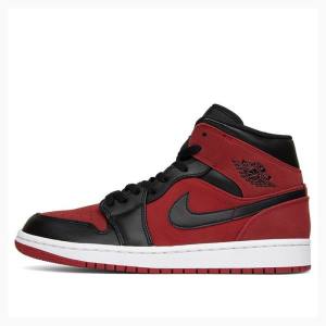 Air Jordan 1 Nike Mid Gym Zapatillas Baloncesto Hombre Rojas | JD-682FE