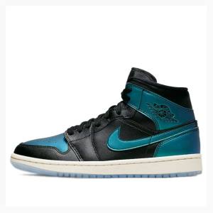 Air Jordan 1 Nike Mid Iridescent Zapatillas Baloncesto Mujer Azules Negras | JD-439ZO