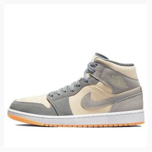 Air Jordan 1 Nike Mid SE Coconut Milk Zapatillas Baloncesto Hombre Blancas Azules | JD-653RD