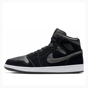 Air Jordan 1 Nike Mid SE Zapatillas Baloncesto Hombre Negras | JD-687ZQ