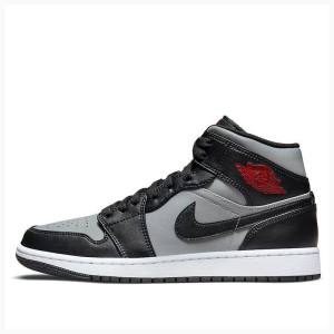 Air Jordan 1 Nike Mid Shadow Zapatillas Baloncesto Hombre Gris Negras | JD-863ZO