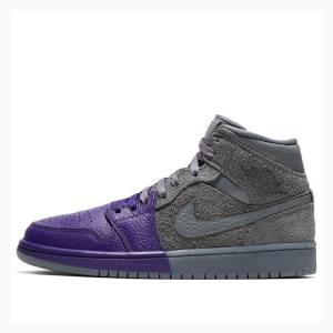 Air Jordan 1 Nike Mid Sheila Rashid - Unite Zapatillas Baloncesto Mujer Gris Moradas | JD-276DW