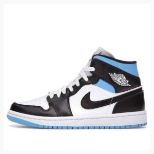 Air Jordan 1 Nike Mid University Zapatillas Baloncesto Mujer Azules Negras | JD-217KE