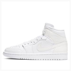 Air Jordan 1 Nike Mid Zapatillas Baloncesto Mujer Blancas | JD-850ON