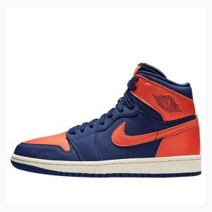 Air Jordan 1 Nike Retro HI PRM Void Zapatillas Baloncesto Mujer Azules Naranjas | JD-972VI