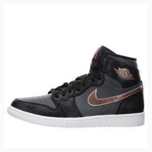 Air Jordan 1 Nike Retro High Metallic Bronze Zapatillas Baloncesto Hombre Negras Gris | JD-589TV