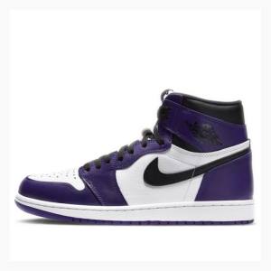 Air Jordan 1 Nike Retro High OG Court Zapatillas Baloncesto Hombre Moradas | JD-314PZ