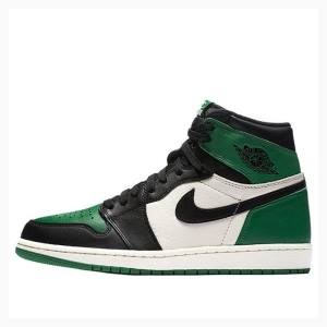 Air Jordan 1 Nike Retro High OG Pine Zapatillas Baloncesto Hombre Verde Negras | JD-518DN