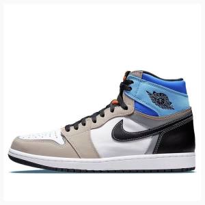 Air Jordan 1 Nike Retro High OG Pro Prototype Zapatillas Baloncesto Hombre Gris Negras Azules | JD-490VN