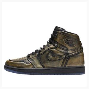 Air Jordan 1 Nike Retro High OG Wings Zapatillas Baloncesto Hombre Doradas | JD-603BK