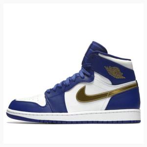 Air Jordan 1 Nike Retro High Olympic Metal Zapatillas Baloncesto Hombre Azules Doradas | JD-857BW