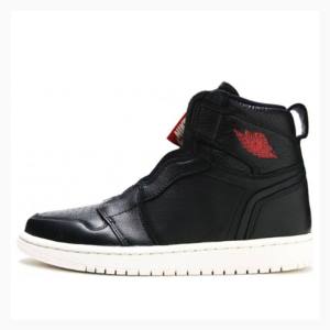 Air Jordan 1 Nike Retro High Zip 'Black' Phantom-Gym Zapatillas Baloncesto Mujer Negras Rojas | JD-638IW