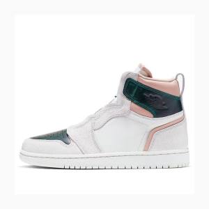 Air Jordan 1 Nike Retro High Zip 'Mystic Green' Zapatillas Baloncesto Mujer Verde Blancas | JD-581FR