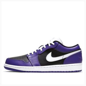 Air Jordan 1 Nike Retro Low Court Zapatillas Hombre Moradas Negras | JD-725OX