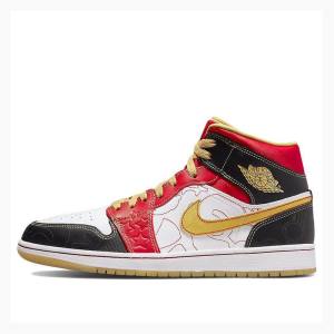 Air Jordan 1 Nike XQ 2022 Zapatillas Baloncesto Hombre Blancas Rojas Doradas | JD-563PC