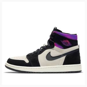 Air Jordan 1 Nike Zoom CMFT PSG PSG Zapatillas Baloncesto Hombre Moradas Negras | JD-436ZH