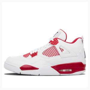 Air Jordan 4 Nike Retro Alternate 89 Zapatillas Baloncesto Hombre Blancas Rojas | JD-460MD