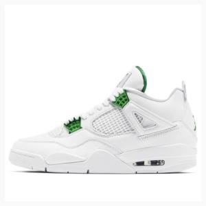 Air Jordan 4 Nike Retro Metallic Pack Zapatillas Baloncesto Hombre Blancas Verde | JD-691EA