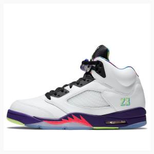 Air Jordan 5 Nike Retro Alternate Bel-Air Zapatillas Baloncesto Hombre Blancas Moradas | JD-679LF