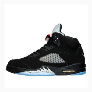 Air Jordan 5 Nike Retro Metallic Zapatillas Baloncesto Hombre Negras Plateadas | JD-756CL