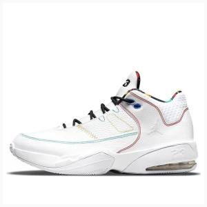 Air Jordan Nike Max Aura 3 Zapatillas Baloncesto Hombre Blancas Negras Rojas | JD-510TG