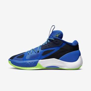 Air Jordan Nike Zoom Separate Hombre Azul Marino Azules Blancas Verde | NK875ZXB