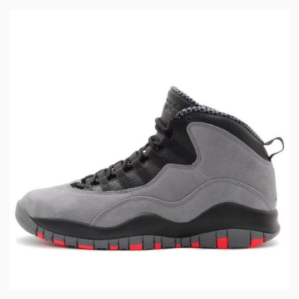 Air Jordan 10 Nike Retro Cool Infrared Zapatillas Baloncesto Hombre Gris Negras | JD-935DP