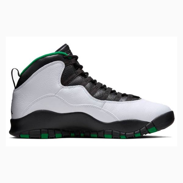 Air Jordan 10 Nike Retro Seattle Zapatillas Baloncesto Hombre Verde Negras Blancas | JD-250RT