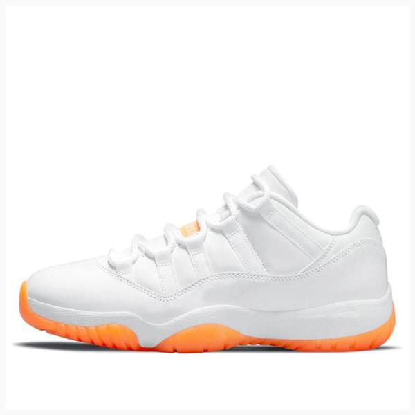 Air Jordan 11 Nike Retro Low Bright Citrus Zapatillas Mujer Blancas Naranjas | JD-103VD