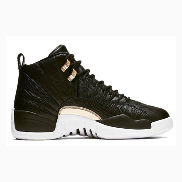 Air Jordan 12 Nike Retro Metallic Zapatillas Baloncesto Mujer Negras | JD-978QL