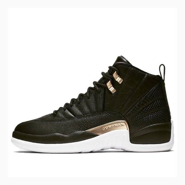 Air Jordan 12 Nike Retro Metallic Zapatillas Baloncesto Mujer Negras | JD-978QL