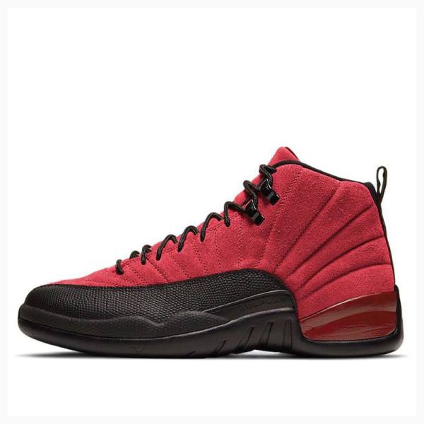 Air Jordan 12 Nike Retro Reverse Flu Game Zapatillas Baloncesto Hombre Negras Rojas | JD-379AP