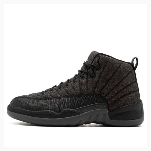 Air Jordan 12 Nike Retro Wool Zapatillas Baloncesto Hombre Negras | JD-982TI