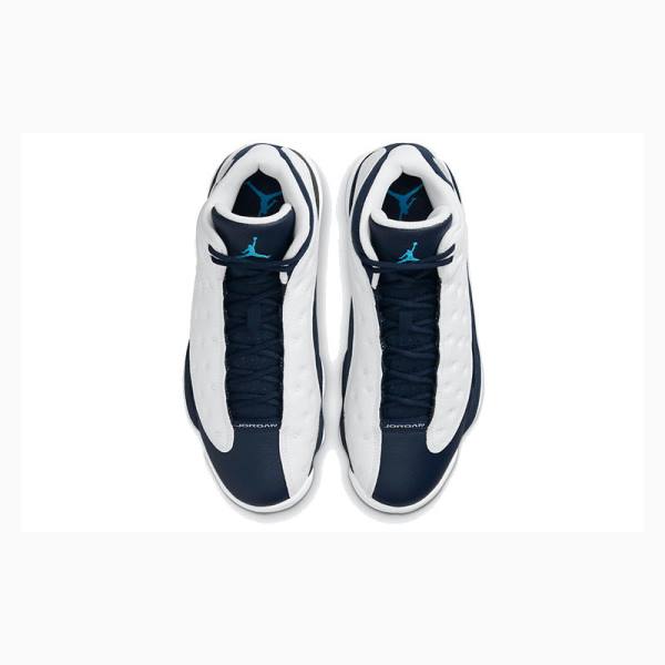 Air Jordan 13 Nike Retro Obsidian powder Zapatillas Baloncesto Hombre Blancas Azules | JD-528NP