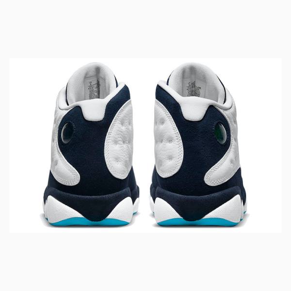 Air Jordan 13 Nike Retro Obsidian powder Zapatillas Baloncesto Hombre Blancas Azules | JD-528NP