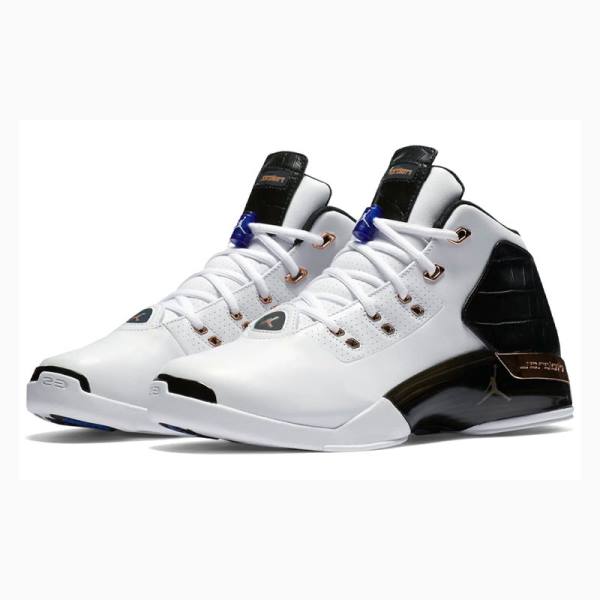 Air Jordan 17 Nike Retro Copper Zapatillas Baloncesto Hombre Blancas Negras | JD-302TI