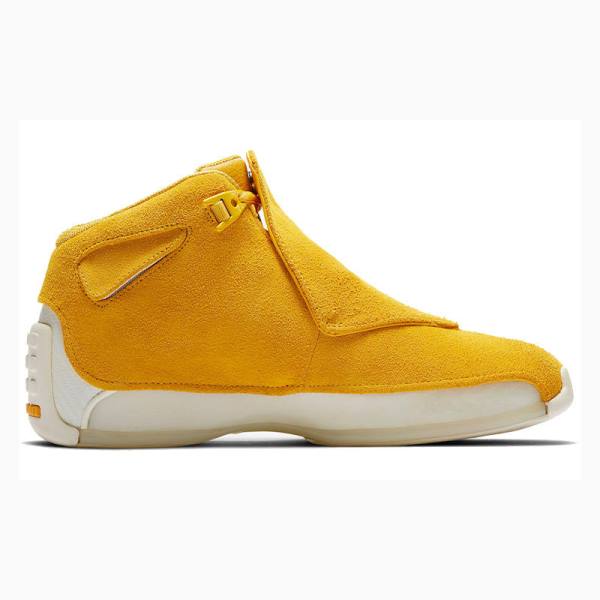 Air Jordan 18 Nike Retro Gamuza Zapatillas Baloncesto Hombre Amarillo | JD-087EX