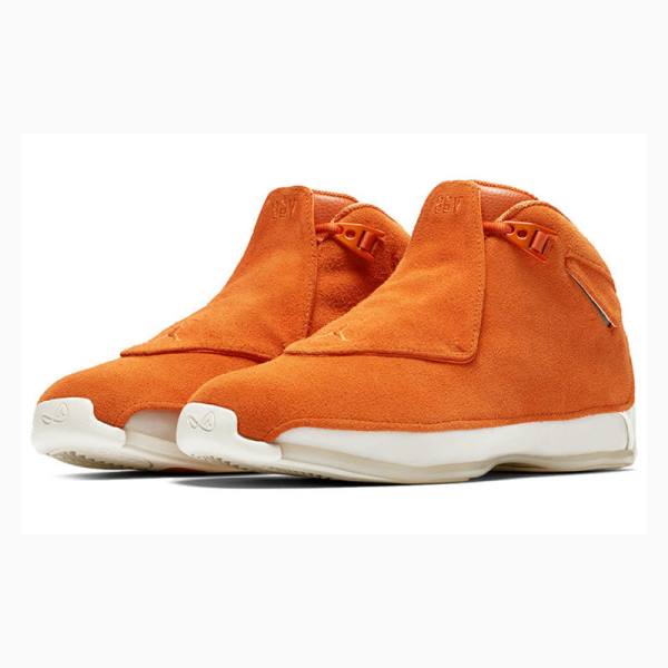 Air Jordan 18 Nike Retro Gamuza Zapatillas Baloncesto Hombre Naranjas | JD-723ZI