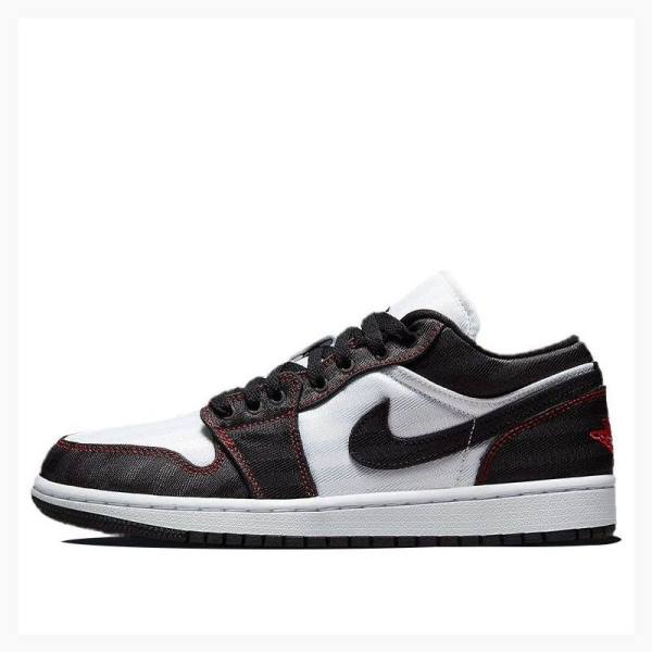 Air Jordan 1 Nike Low SE Utility Zapatillas Mujer Blancas Negras Rojas | JD-193HF