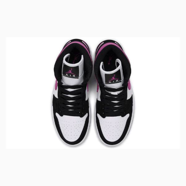 Air Jordan 1 Nike Mid Magenta Zapatillas Baloncesto Mujer Negras Moradas | JD-791LG