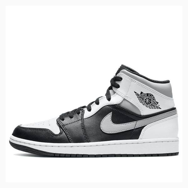 Air Jordan 1 Nike Mid Shadow Zapatillas Baloncesto Hombre Gris Negras Blancas | JD-481BT