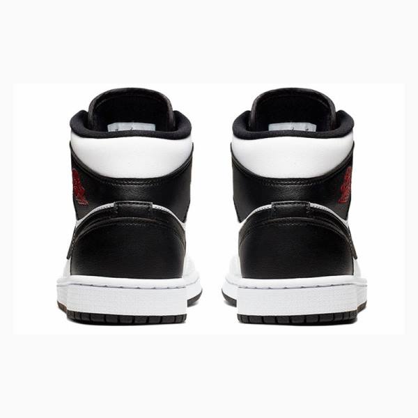 Air Jordan 1 Nike Mid Zapatillas Baloncesto Mujer Blancas Negras | JD-978NV