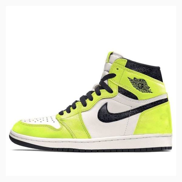 Air Jordan 1 Nike Retro High OG Visionaire Zapatillas Baloncesto Hombre Blancas Negras Verde | JD-679SB